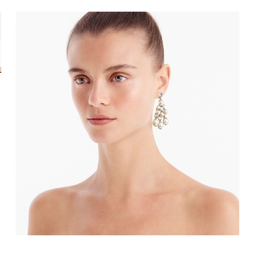 Pearl & Crystal Earrings - Picture 2 of 3